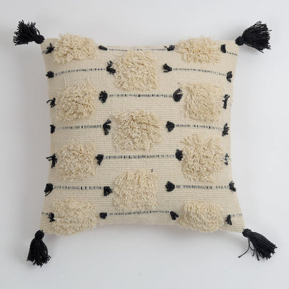 Artisan Hand-Tufted Monochrome Cushion Covers - 16*16 inches Set of 2 (TFB)