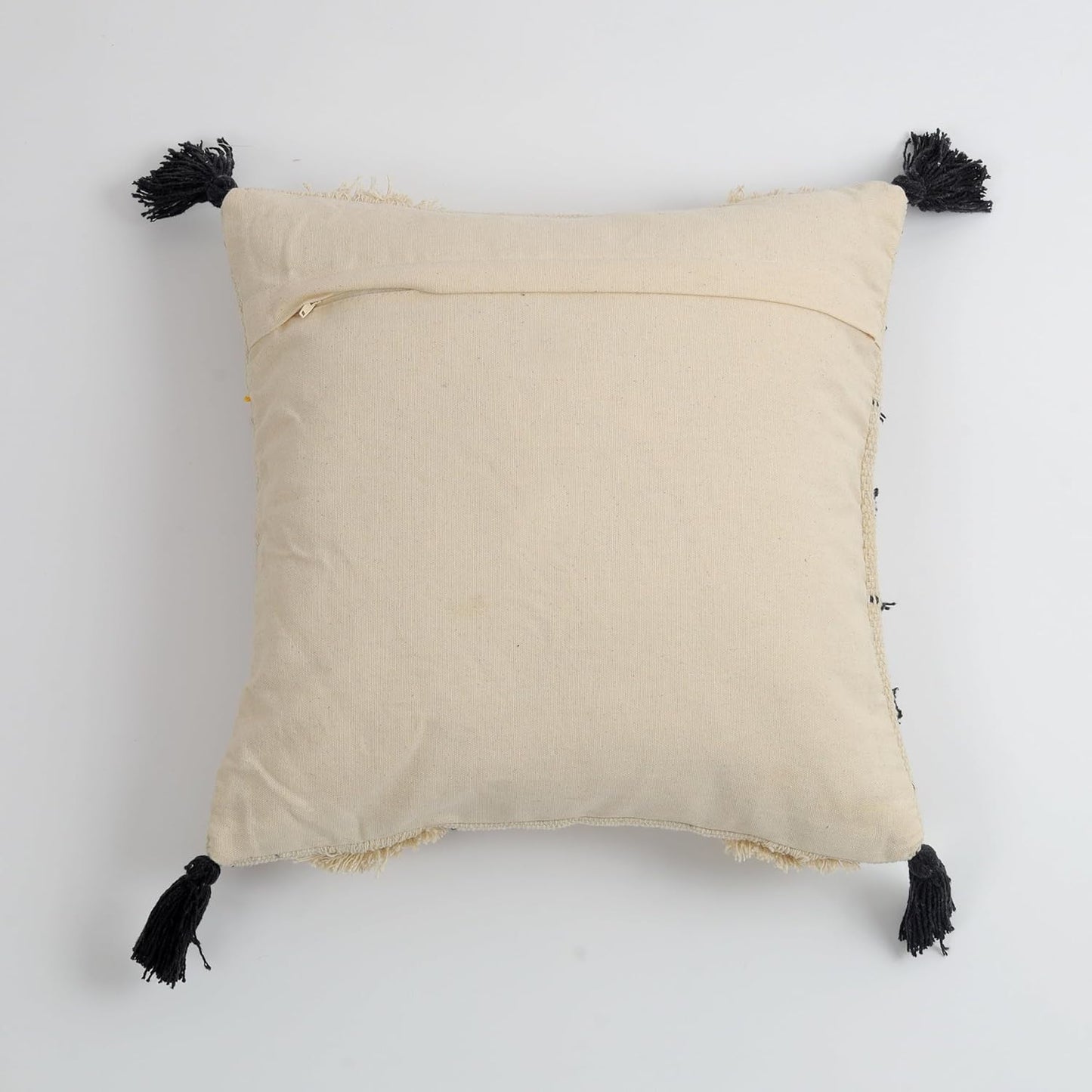 Artisan Hand-Tufted Monochrome Cushion Covers - 16*16 inches Set of 2 (TFB)