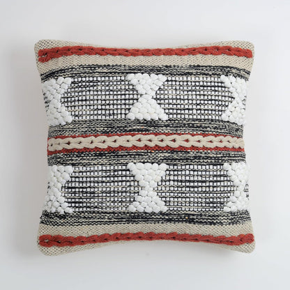 Tribal Motif Hand-Tufted Cushion Covers - 16*16 inches Set of 2 (TFB)
