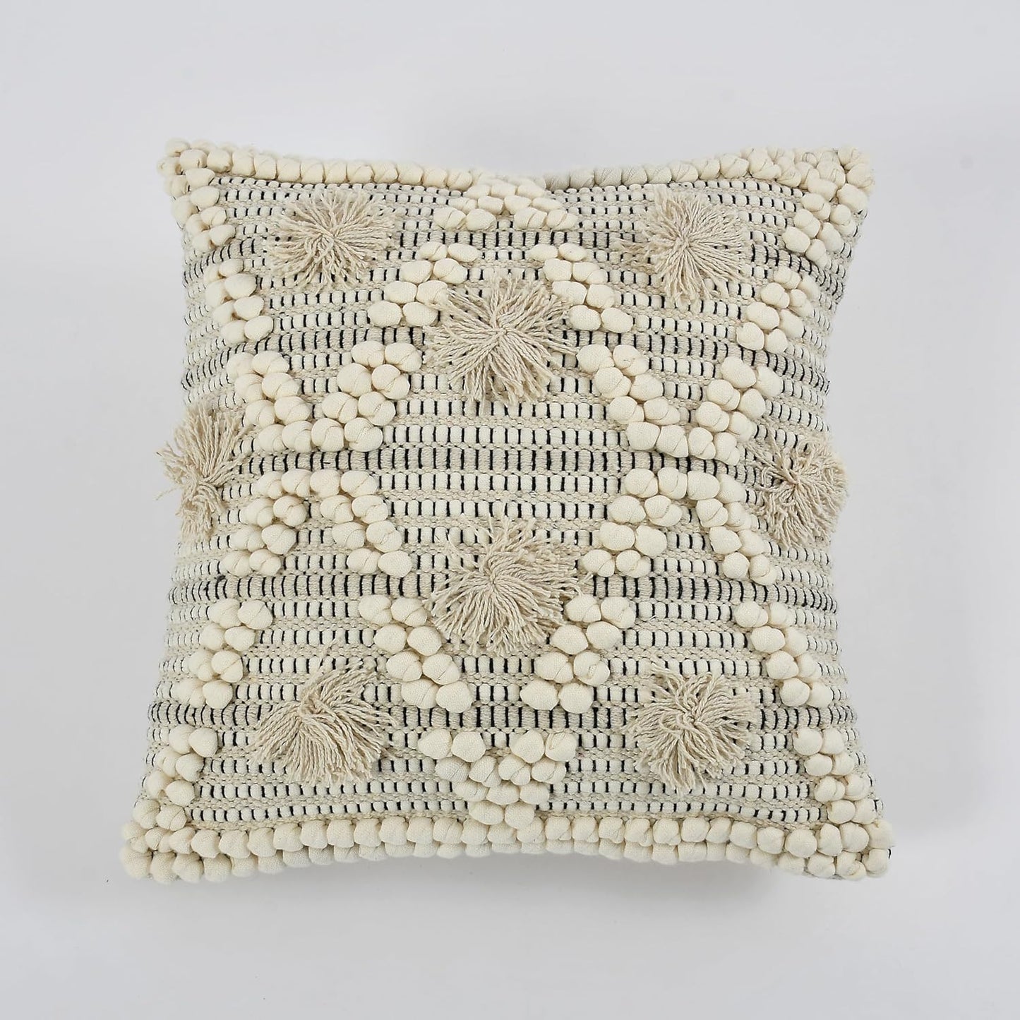 Coastal Elegance Tufted Cushion Covers - 16*16 inches Set of 2 (TFB)