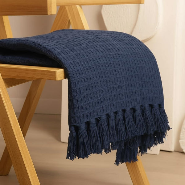 Waffle Weave Tassel Throws - 50*60 inches (TFB)