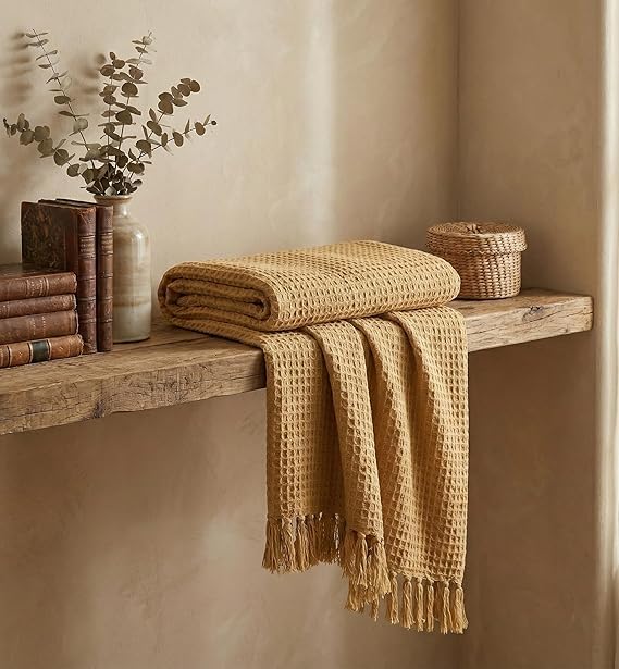 Waffle Weave Tassel Throws - 50*60 inches (TFB)