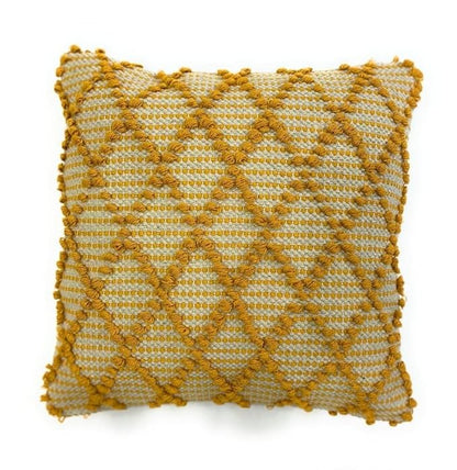 Sunshine Honey Diamond Hand-Tufted Cushion Covers - 16*16 inches Set of 2 (TFB)