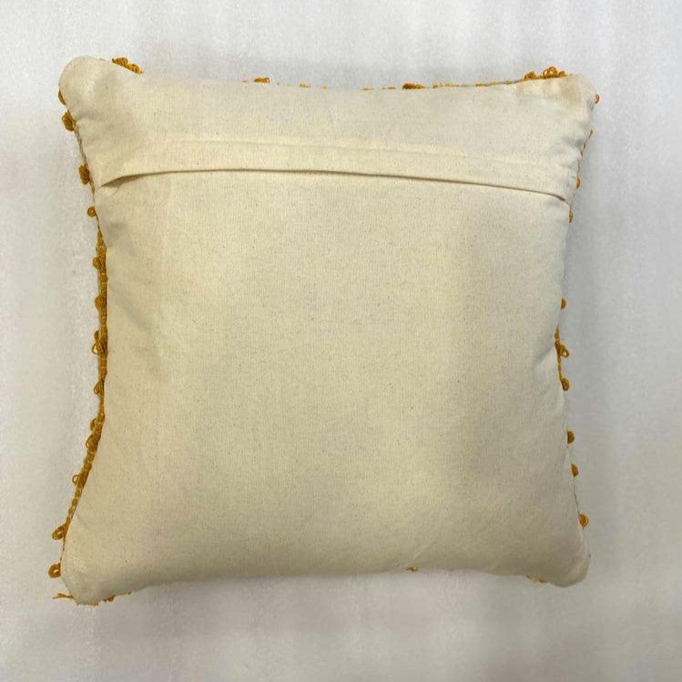 Sunshine Honey Diamond Hand-Tufted Cushion Covers - 16*16 inches Set of 2 (TFB)