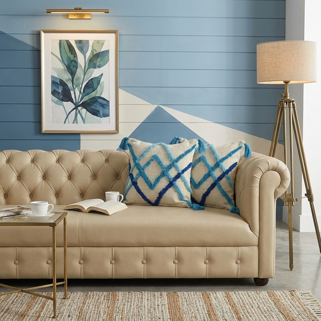 Aqua Marine Hand-Tufted Cushion Covers - 16*16 inches Set of 2 (TFB)