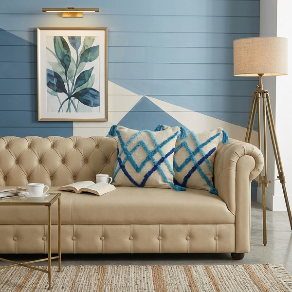 Aqua Marine Hand-Tufted Cushion Covers - 16*16 inches Set of 2 (TFB)