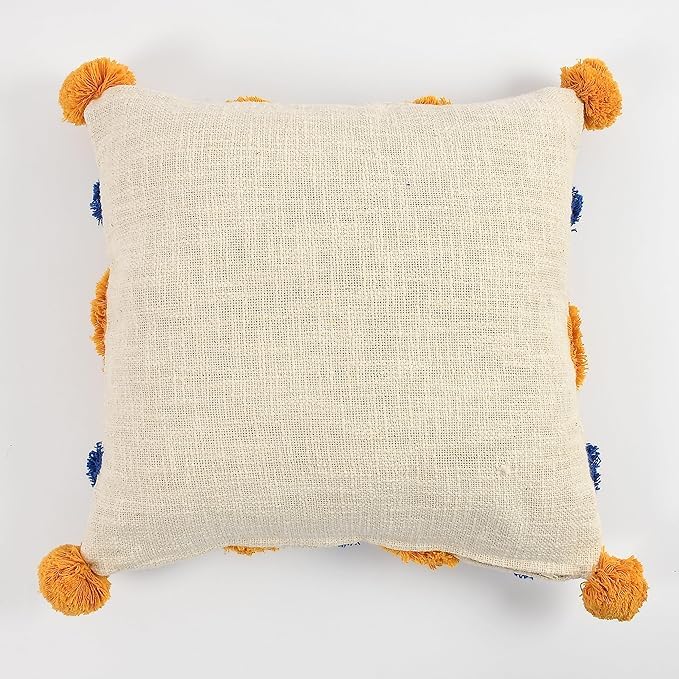 Vibrant Multi-Tone Contrast Hand-Tufted Cushion Covers - 16*16 inches Set of 2 (TFB)