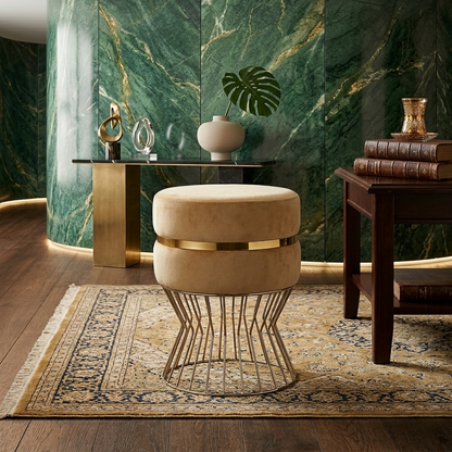 Glamorous Velvet Accent Ottoman - 16*14 inches (TFB)