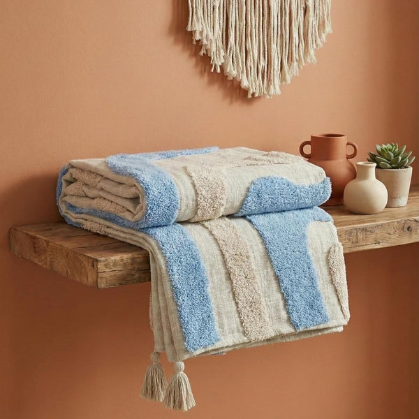 Canvas & Coast Tufted Cotton Throws - 50*60 inches (TFB)