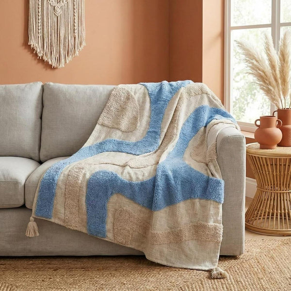 Canvas & Coast Tufted Cotton Throws - 50*60 inches (TFB)