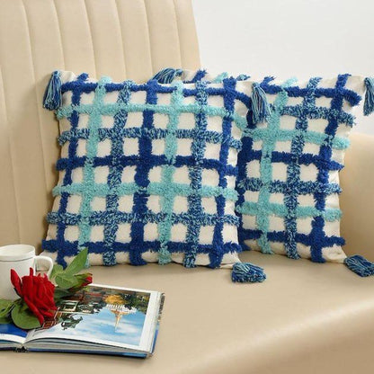 Modern Geometric Hand-Tufted Cushion Covers - 16*16 inches Set of 2 (TFB)