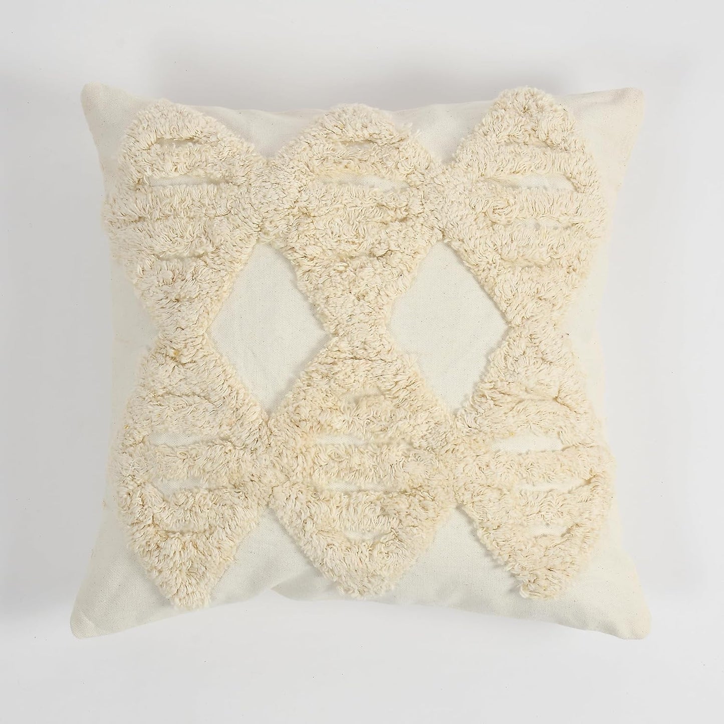 Boho Neutrals Hand-Tufted Cushion Covers - 16*16 inches Set of 2 (TFB)