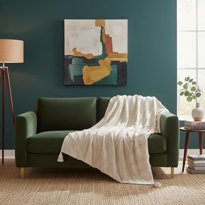 Boho-Inspired Tufted Cotton Throw - 50*60 inches (TFB)