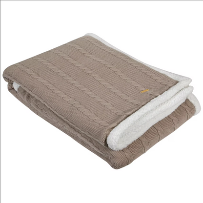 Braided Cable Knit Cotton Throw - 50*60 inches (TFB)