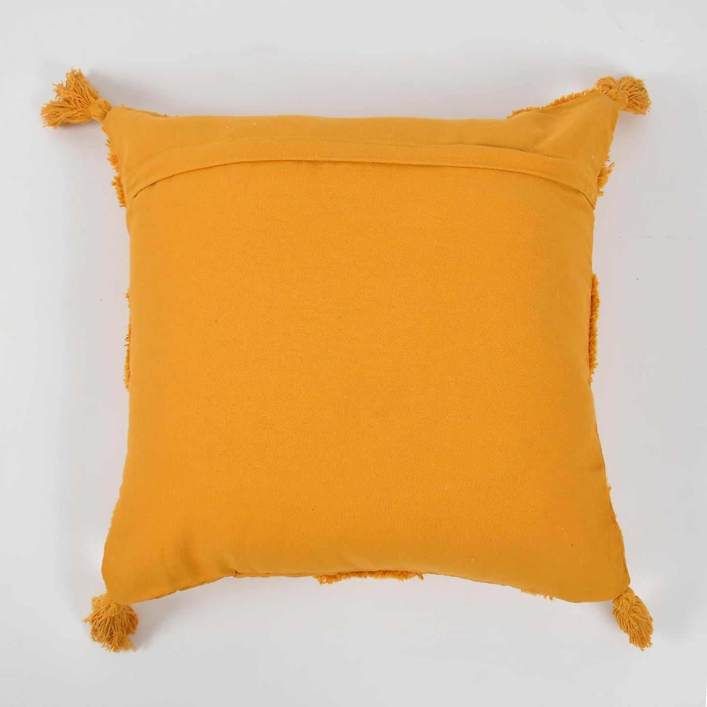 Mustard Yellow Tufted Checkerboard Hand-Tufted Cushion Covers - 16*16 inches Set of 2 (TFB)