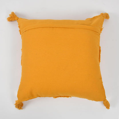 Mustard Yellow Tufted Checkerboard Hand-Tufted Cushion Covers - 16*16 inches Set of 2 (TFB)