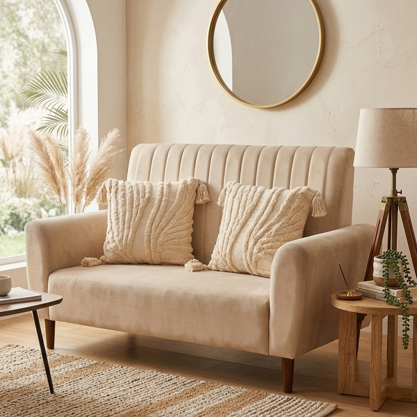 Minimalist Neutral Hand-Tufted Cushion Covers - 16*16 inches Set of 2 (TFB)