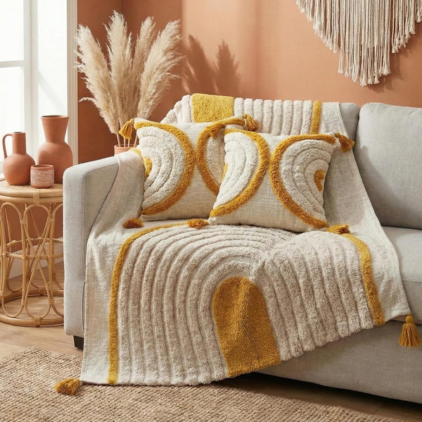 The Archway Tufted Cotton Throw - 50*60 inches (TFB)