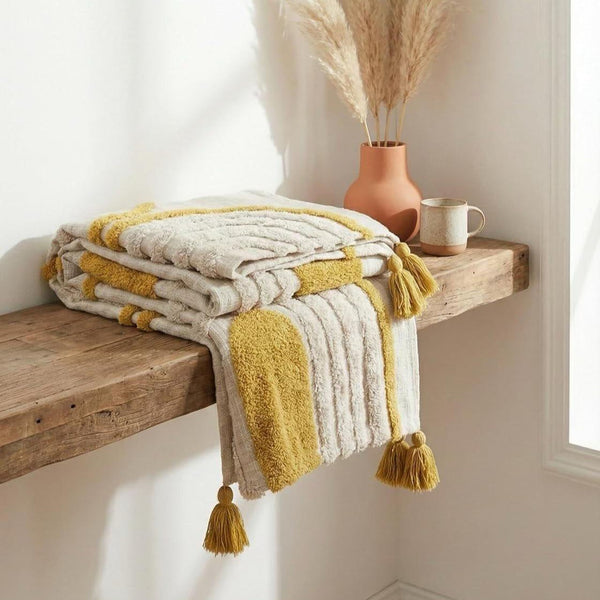 The Archway Tufted Cotton Throw - 50*60 inches (TFB)