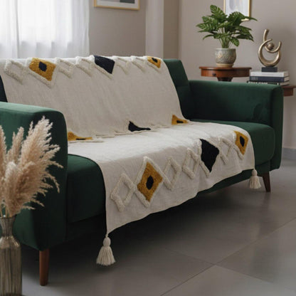 Boho-Chic Diamond Pattern Throw - 50*60 inches (TFB)