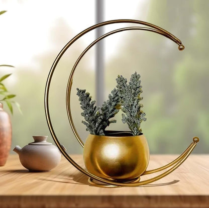Gold Moon Shape Planter - 4.7 Inches (MVS)