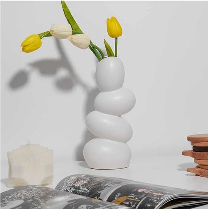 Pebble Ceramic Vase - (MVS)