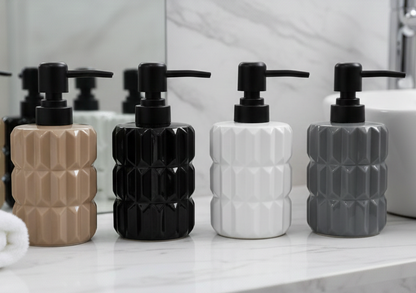Gridline Ceramic Soap Dispenser (W)