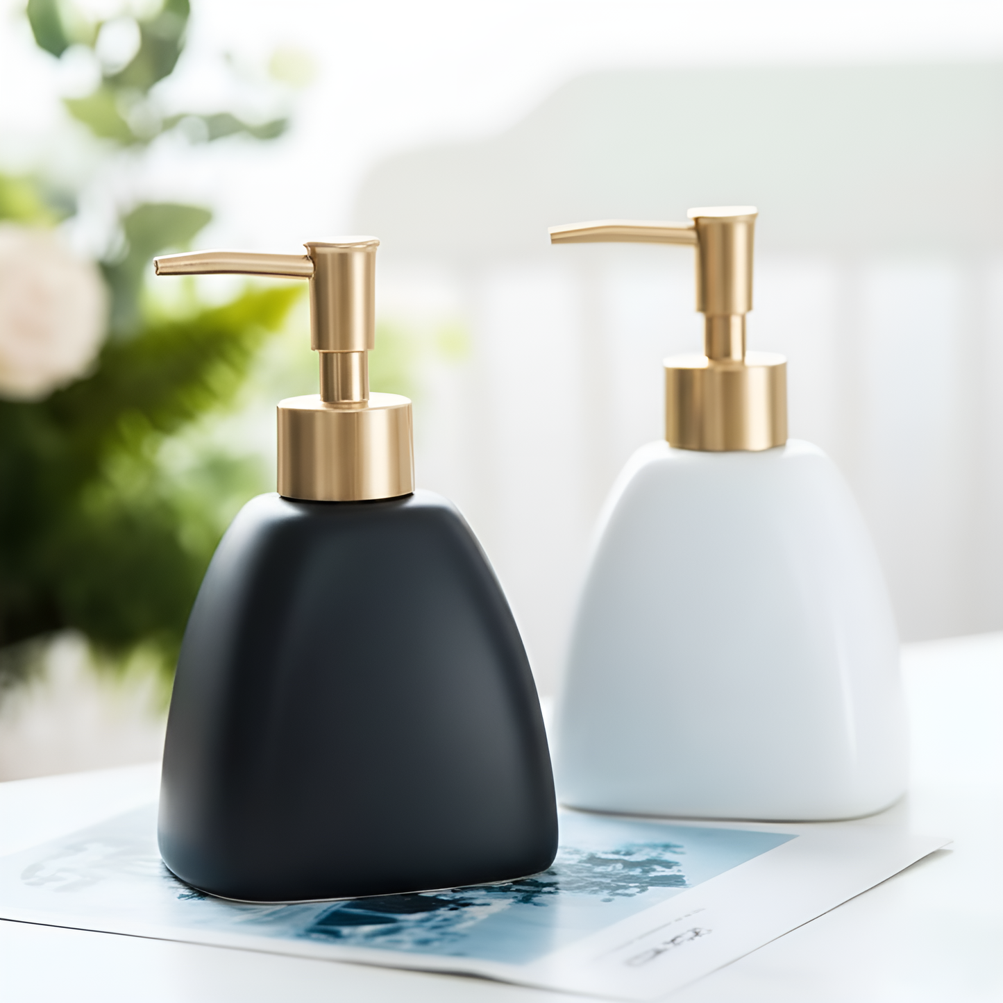 Minimalist Ceramic Soap Dispenser (W)